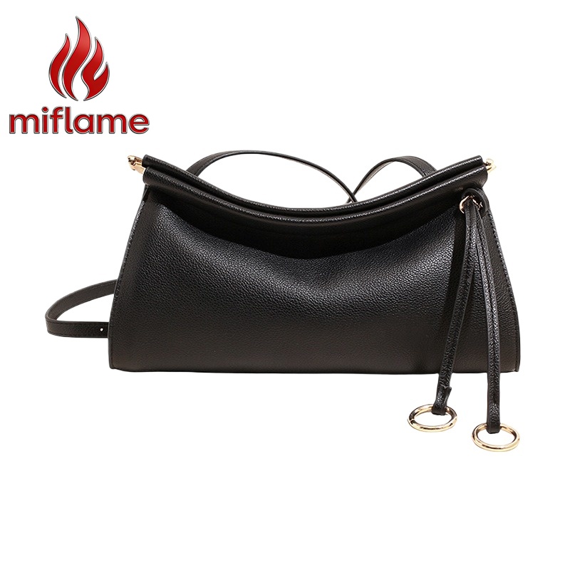 Structured Handbag Work - Yapılı Silüetli Vintage Deri Omuz Çantası,