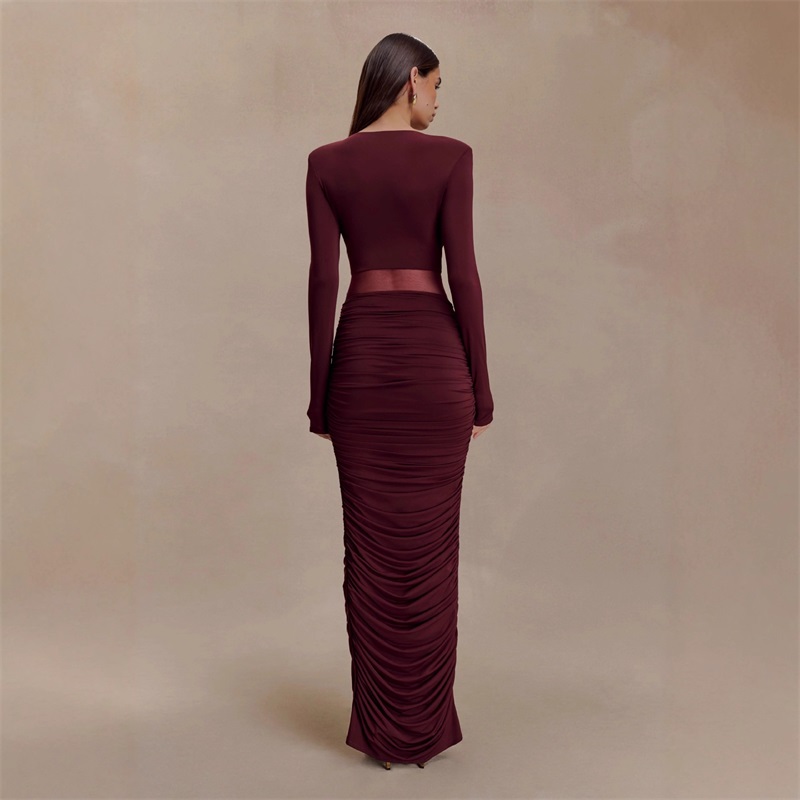 Bordo Siyah Kadın Balo Elbise  - Formal Wear Gowns For Women incelemesi ve fiyatı