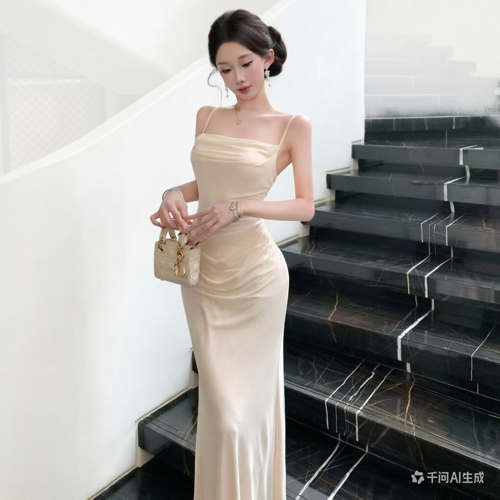 Şık Bej file detaylı elbise Za - Women Formal Wear M&S incelemesi ve fiyatı