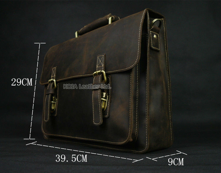 Vintage çılgın at hakiki deri  - Structured Handbag Work incelemesi ve fiyatı