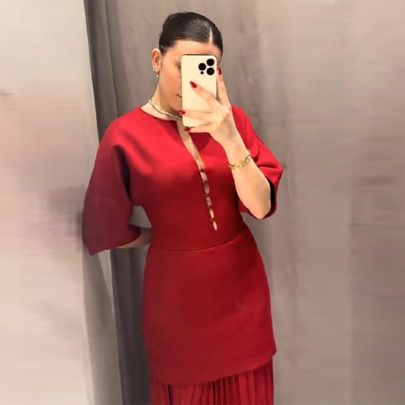 Kadın Zarif Bordo Pileli Maxi  - Formal Wear Gowns For Women incelemesi ve fiyatı