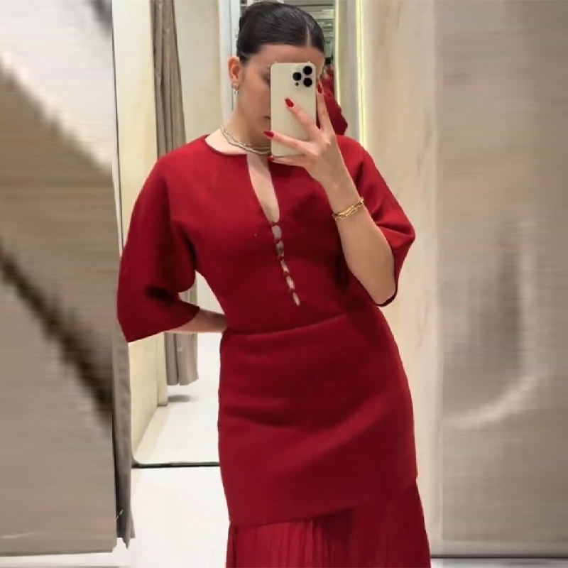 Kadın Zarif Bordo Pileli Maxi  - Formal Wear Gowns For Women incelemesi ve fiyatı