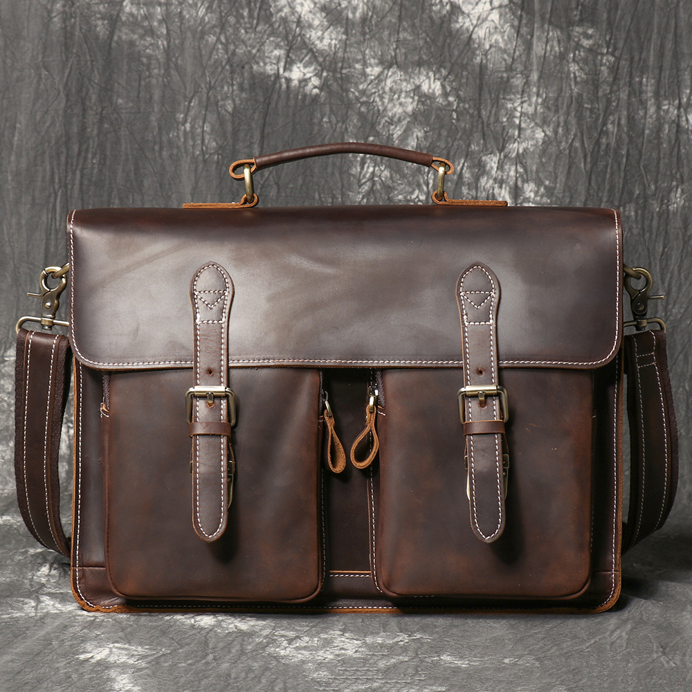Vintage el yapımı çılgın at de - Structured Handbag Work incelemesi ve fiyatı