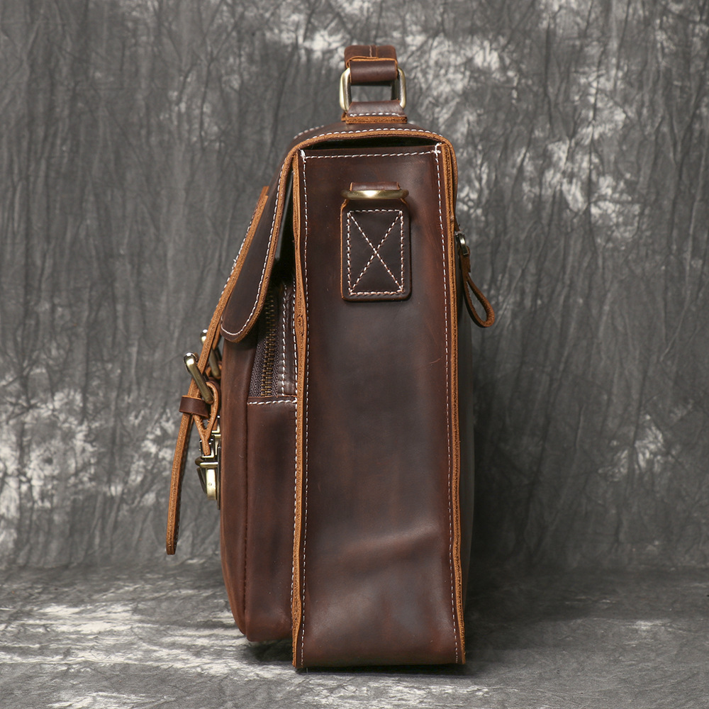 Vintage el yapımı çılgın at de - Structured Handbag Work incelemesi ve fiyatı