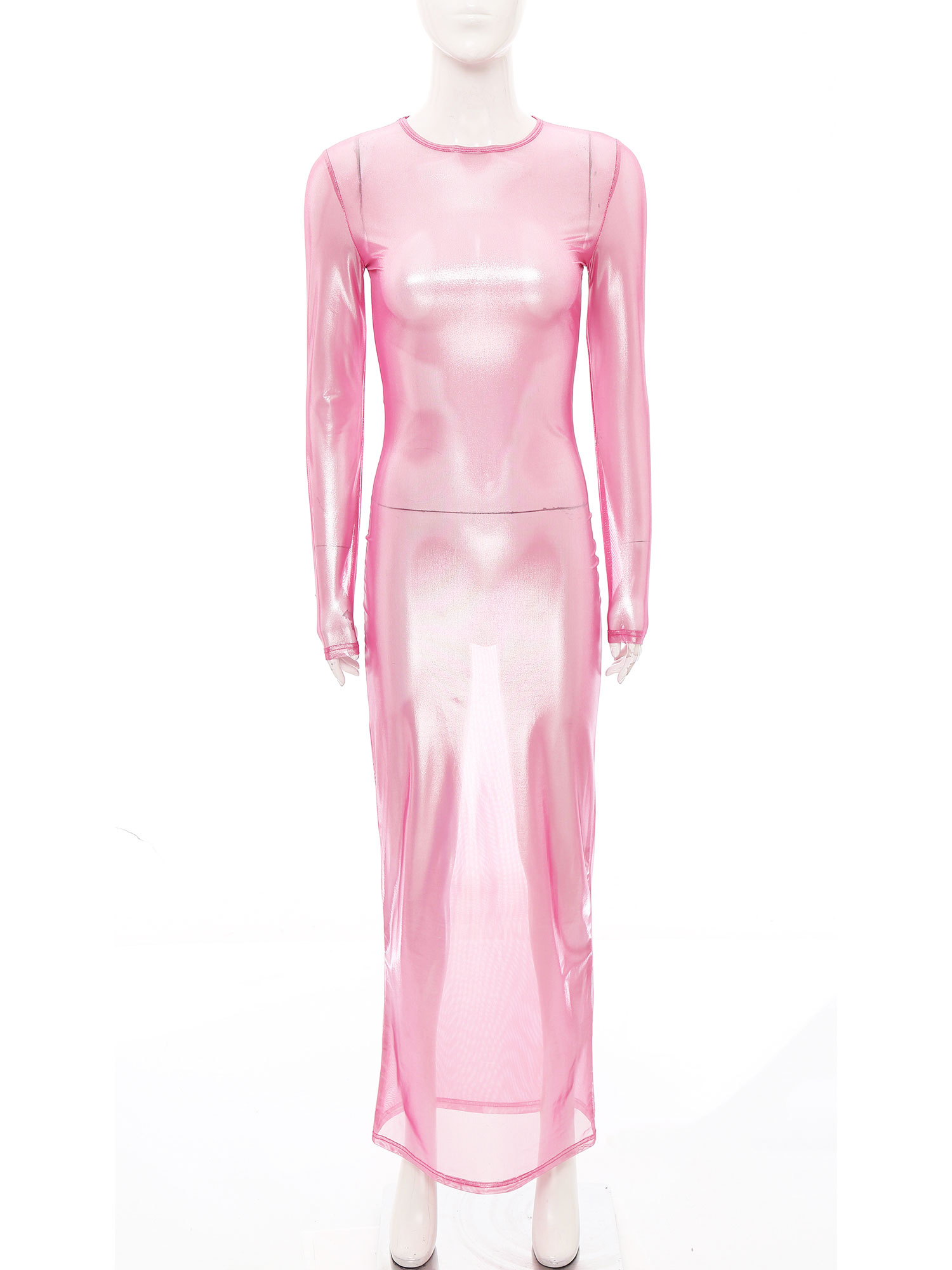 Bayan Parlak Metalik Şeffaf Uz - Formal Wear Gowns For Women incelemesi ve fiyatı